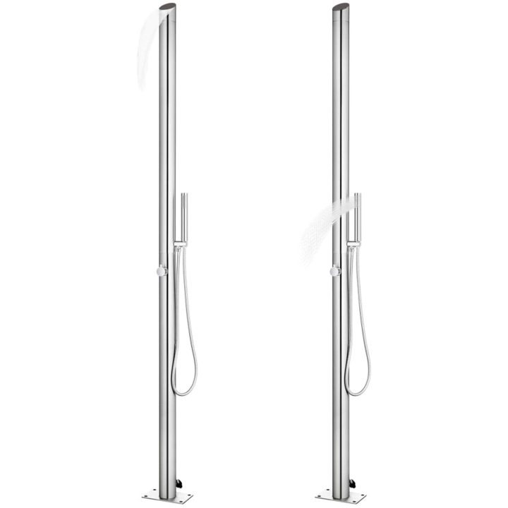 Utedusch 220 cm rostfritt stål vidaXL – bild 3
