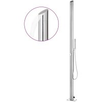 Utedusch 220 cm rostfritt stål vidaXL