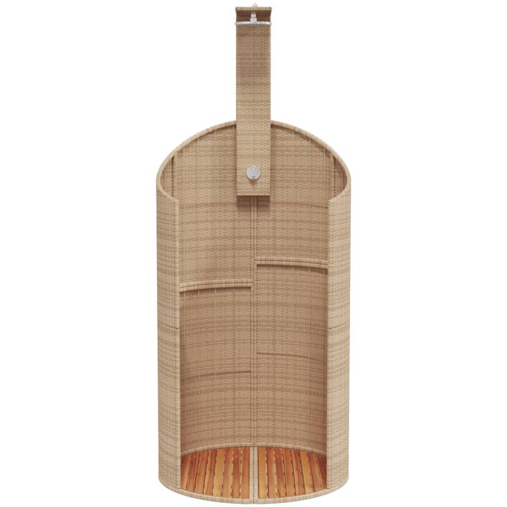 Utedusch beige 100x100x241,5 cm konstrottning och akaciaträ vidaXL – bild 5