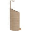 Utedusch beige 100x100x241,5 cm konstrottning och akaciaträ vidaXL – miniatyr 6