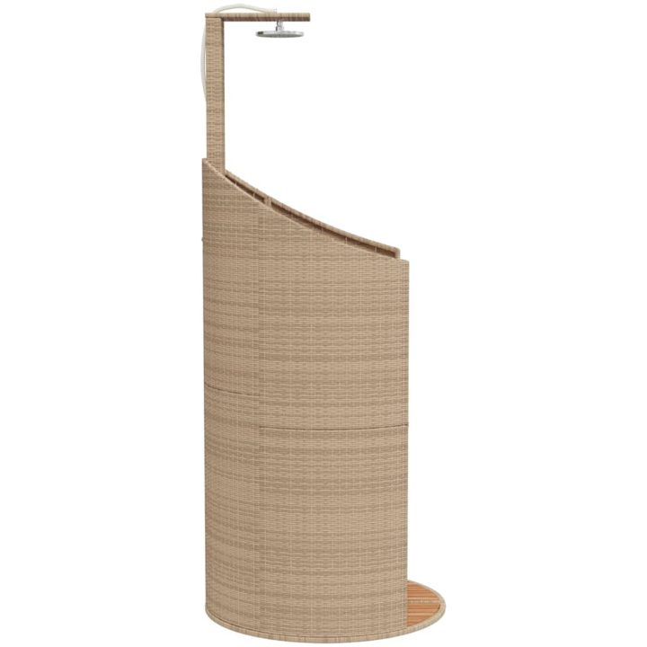 Utedusch beige 100x100x241,5 cm konstrottning och akaciaträ vidaXL – bild 6