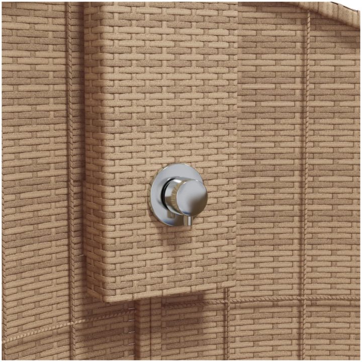 Utedusch beige 100x100x241,5 cm konstrottning och akaciaträ vidaXL – bild 8