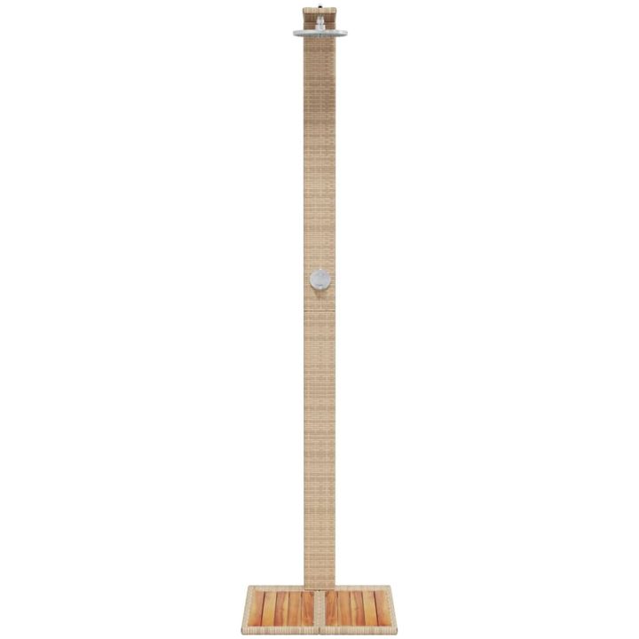 Utedusch beige 50x55x224 cm konstrottning och akaciaträ vidaXL – bild 5