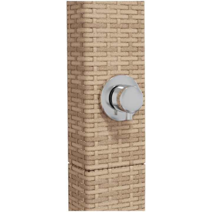 Utedusch beige 50x55x224 cm konstrottning och akaciaträ vidaXL – bild 8