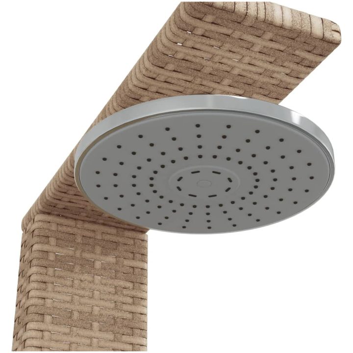 Utedusch beige 50x55x224 cm konstrottning och akaciaträ vidaXL – bild 9
