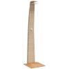 Utedusch beige 55x60x224 cm konstrottning och akaciaträ vidaXL – miniatyr 2