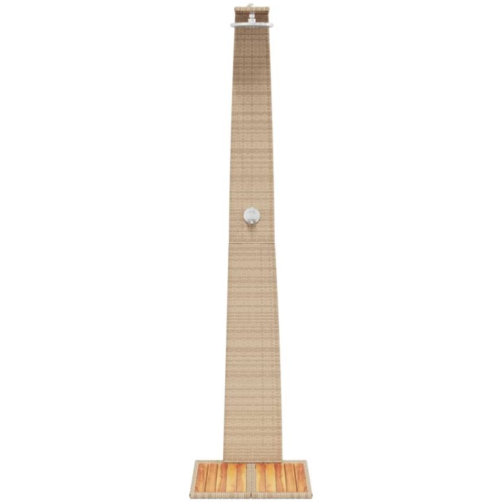 Utedusch beige 55x60x224 cm konstrottning och akaciaträ vidaXL – bild 5