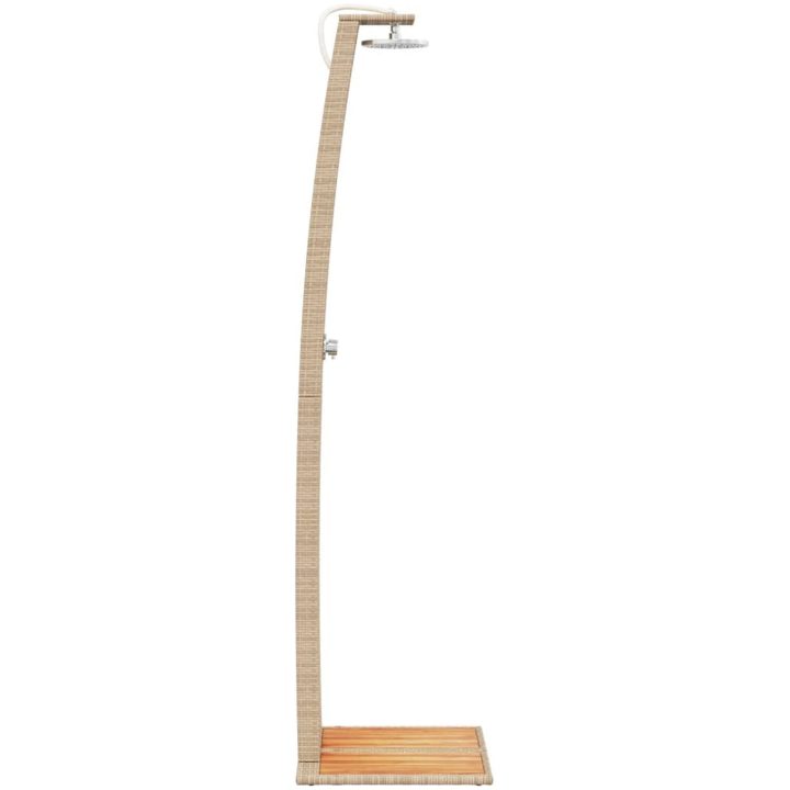 Utedusch beige 55x60x224 cm konstrottning och akaciaträ vidaXL – bild 6