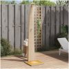 Utedusch beige 55x60x224 cm konstrottning och akaciaträ vidaXL – miniatyr 1