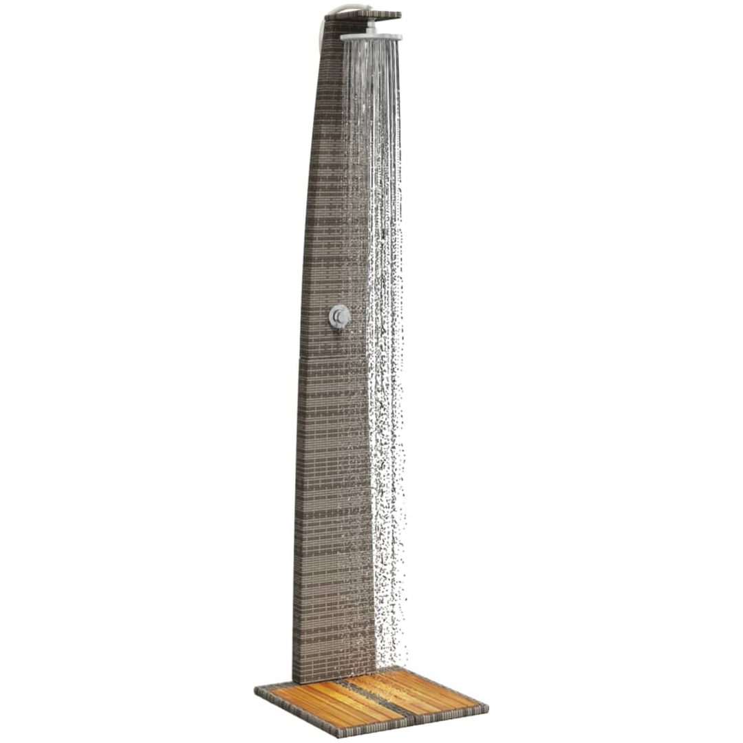 Utedusch grå 55x60x224 cm konstrottning och akaciaträ vidaXL – bild 4