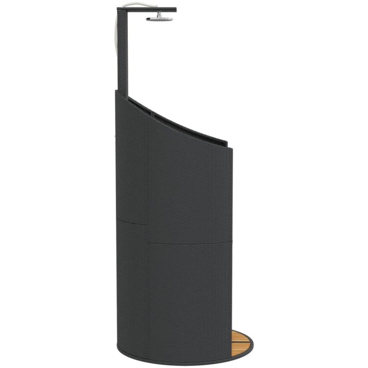 Utedusch svart 100x100x241,5 cm konstrottning och akaciaträ vidaXL – bild 6