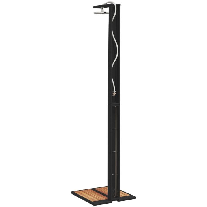 Utedusch svart 50x55x224 cm konstrottning och akaciaträ vidaXL – bild 7