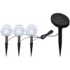 Utelampa med markspett 3 LED rund solcell vidaXL – miniatyr 2
