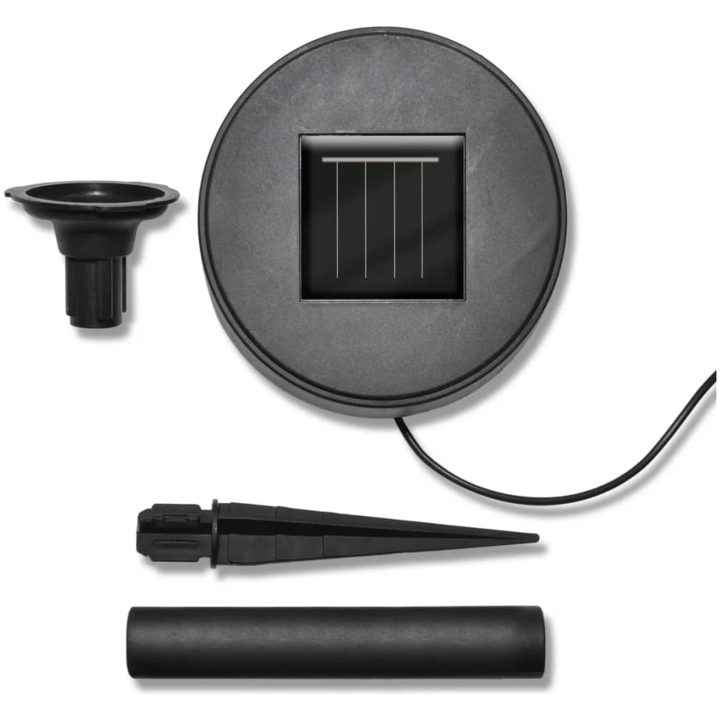 Utelampa med markspett 3 LED rund solcell vidaXL – bild 4