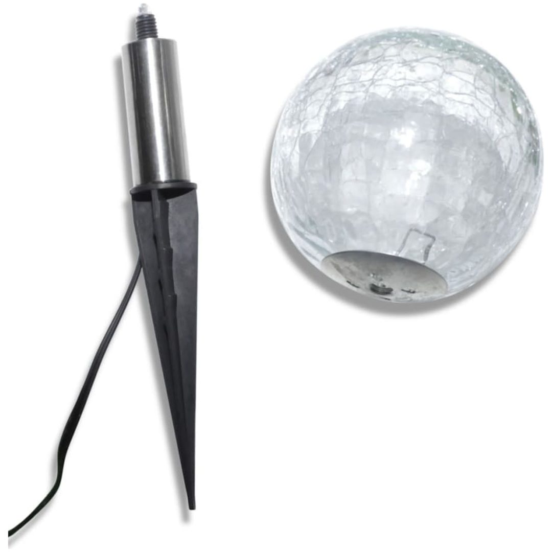 Utelampa med markspett 3 LED rund solcell vidaXL – bild 6