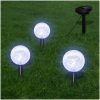 Utelampa med markspett 3 LED rund solcell vidaXL – miniatyr 1
