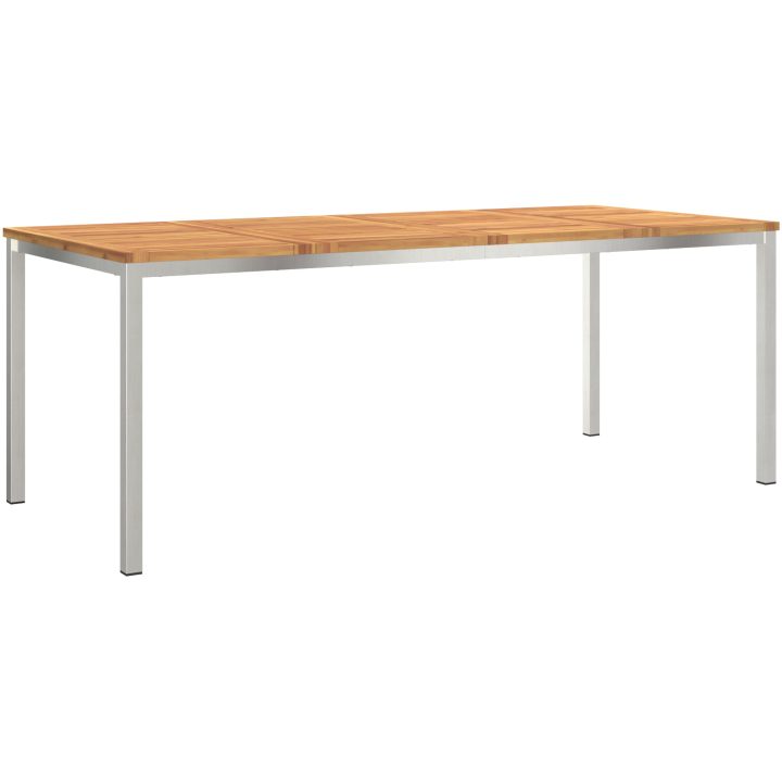 utematbord 200x90x74.5 cm massivt akaciaträ vidaXL Large – bild 2