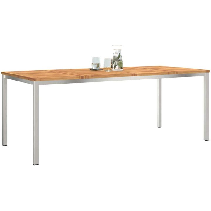 utematbord 200x90x74.5 cm massivt akaciaträ vidaXL Large – bild 3