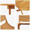 Utematset 7 pcs Brun Massivt akaciaträ vidaXL 135 x 85 x 75 cm – miniatyr 11