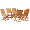 Utematset 7 pcs Brun Massivt akaciaträ vidaXL 135 x 85 x 75 cm – miniatyr 3