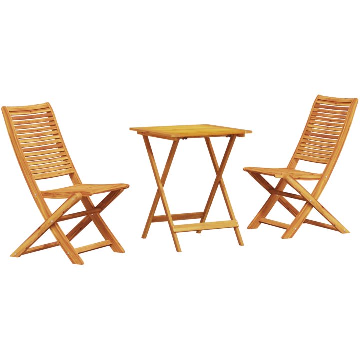 Utemöbelset 3 pcs Naturligt trä vidaXL 60 x 60 x 75 cm – bild 2