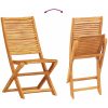 Utemöbelset 3 pcs Naturligt trä vidaXL 60 x 60 x 75 cm – miniatyr 12