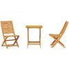 Utemöbelset 3 pcs Naturligt trä vidaXL 60 x 60 x 75 cm – miniatyr 7