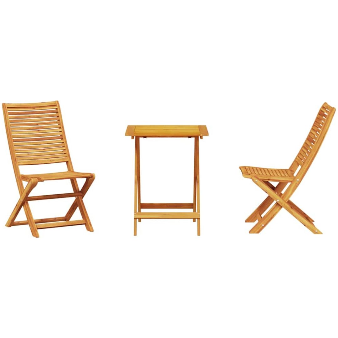 Utemöbelset 3 pcs Naturligt trä vidaXL 60 x 60 x 75 cm – bild 7