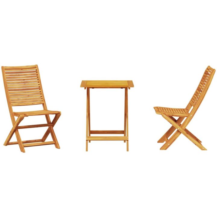 Utemöbelset 3 pcs Naturligt trä vidaXL 60 x 60 x 75 cm – bild 7