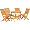 Utemöbelset 5 pcs Naturligt trä assivt Akaciaträ vidaXL Medium – miniatyr 2