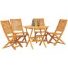 Utemöbelset 5 pcs Naturligt trä assivt Akaciaträ vidaXL Medium – miniatyr 3