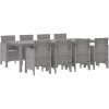Utemöbelset 9 pcs Vit Konstrotting vidaXL 250 x 100 x 73 cm – miniatyr 2