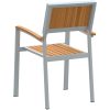 Utemöbler 2 st Stapelbara Grå Solid Akaciaträ och Metall vidaXL 56 x 57 x 87 cm – miniatyr 7