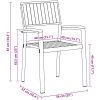 Utemöbler 2 st Stapelbara Grå Solid Akaciaträ och Metall vidaXL 56 x 57 x 87 cm – miniatyr 9