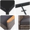 Utemöbler med kudde Reclining 7 pcs Grå Mörkgrå vidaXL 200 x 80 x 73 cm – miniatyr 8