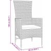 Utemöbler Set med kudde Reclining 9 pcs vidaXL 200 x 80 x 73 cm – miniatyr 9