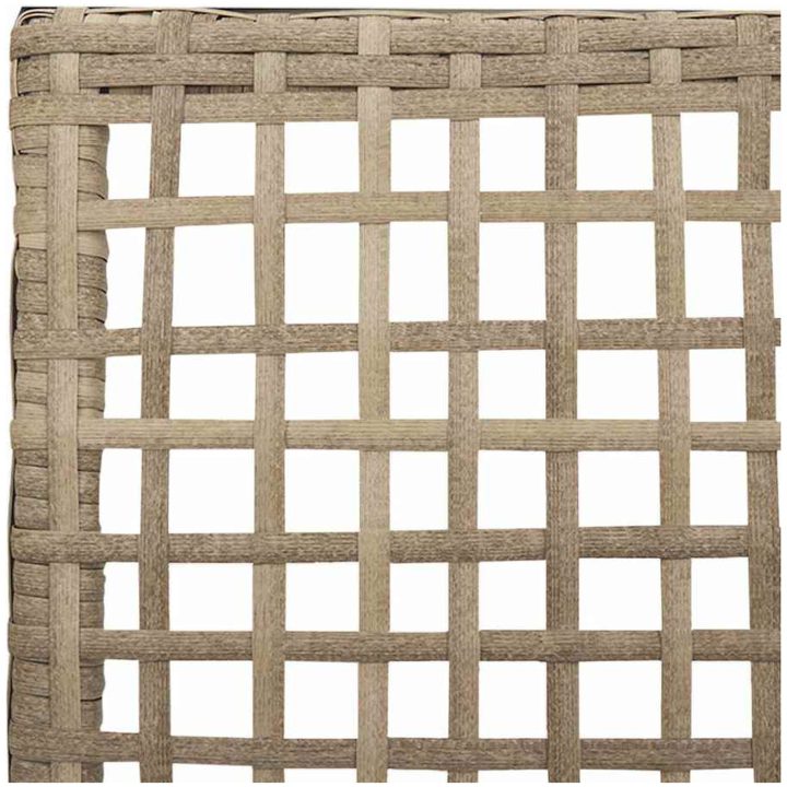 Utemöbler Stolar 2 st med Kuddar Beige Poly Rattan vidaXL 53 x 60 x 85 cm – bild 8