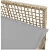 Utemöbler Stolar 2 st med Kuddar Beige Poly Rattan vidaXL 53 x 60 x 85 cm – miniatyr 9
