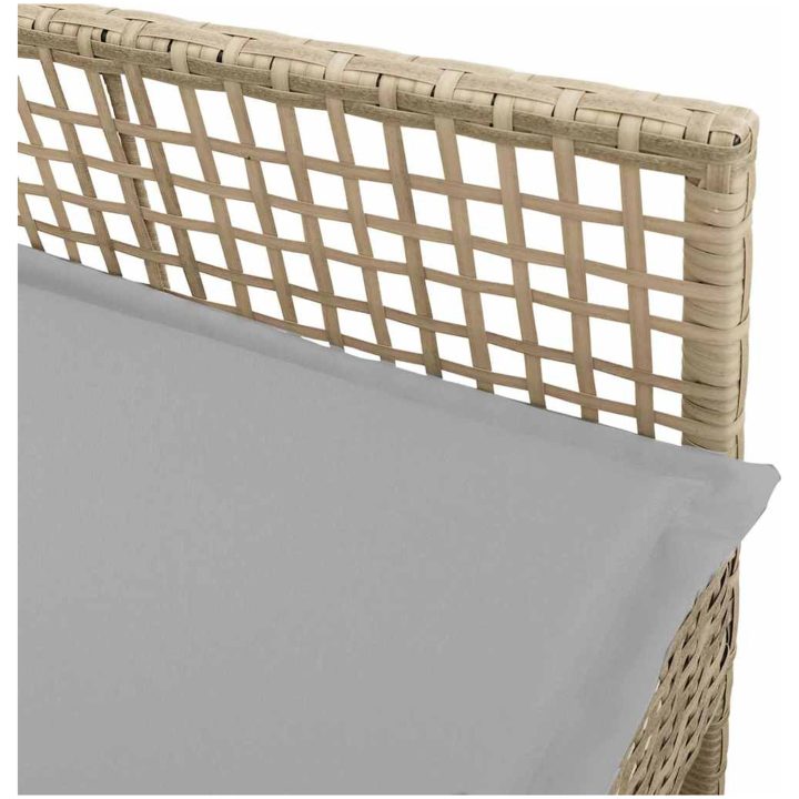 Utemöbler Stolar 2 st med Kuddar Beige Poly Rattan vidaXL 53 x 60 x 85 cm – bild 9