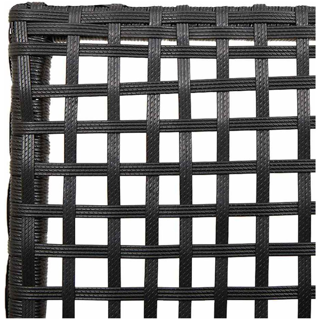 Utemöbler Stolar 2 st med Kuddar Svart Poly Rattan vidaXL 53 x 60 x 85 cm – bild 8