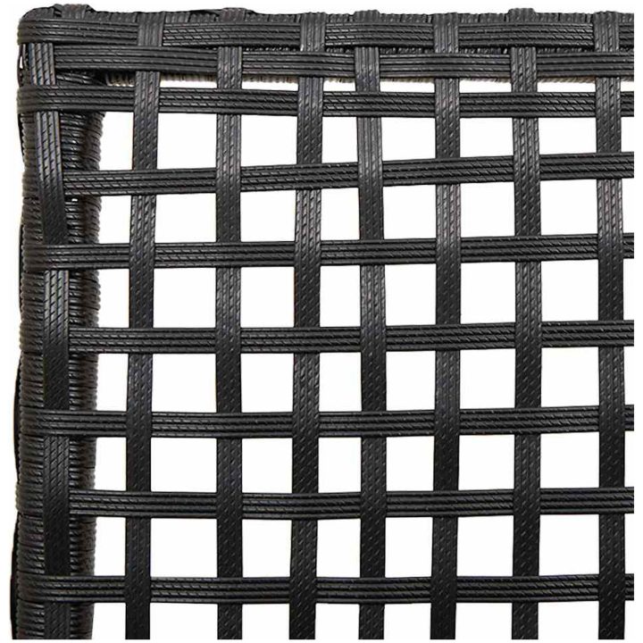 Utemöbler Stolar 2 st med Kuddar Svart Poly Rattan vidaXL 53 x 60 x 85 cm – bild 8
