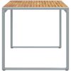 Uteplats Matbord Grå Stål & Massivt Akaciaträ vidaXL 160 x 80 x 75 cm – miniatyr 6