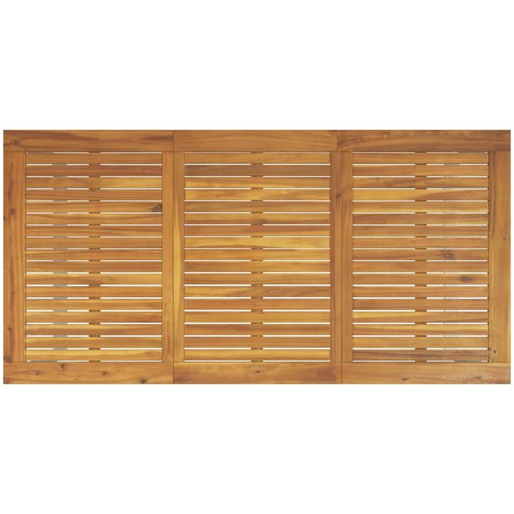 Uteplats Matbord Grå Stål och Massivt Akaciaträ vidaXL 160 x 80 x 75 cm – bild 7