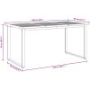Uteplats Matbord Grå Stål och Massivt Akaciaträ vidaXL 160 x 80 x 75 cm – miniatyr 9
