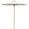 Uteplatsparaply Gräddvit 240x260 cm i bambu vidaXL 240 x 240 x 260 cm – miniatyr 2