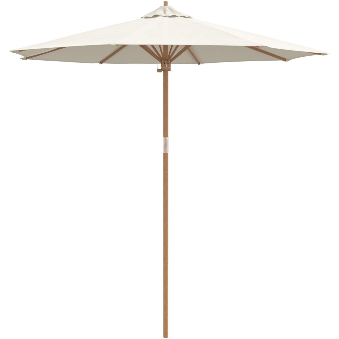 Uteplatsparaply Gräddvit 240x260 cm i bambu vidaXL 240 x 240 x 260 cm – bild 2