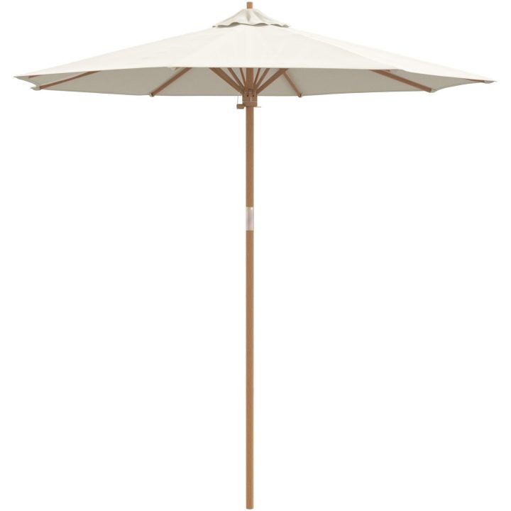 Uteplatsparaply Gräddvit 240x260 cm i bambu vidaXL 240 x 240 x 260 cm – bild 2