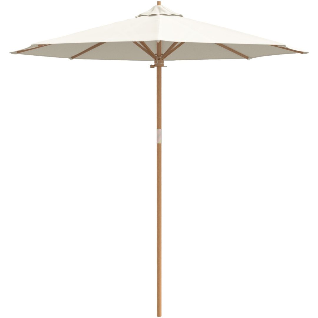 Uteplatsparaply Gräddvit 240x260 cm i bambu vidaXL 240 x 240 x 260 cm – bild 4