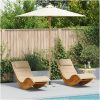 Uteplatsparaply Gräddvit 240x260 cm i bambu vidaXL 240 x 240 x 260 cm – miniatyr 1