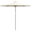 Uteplatsparaply Krämvit 270x260 cm i bambu vidaXL Large – miniatyr 4